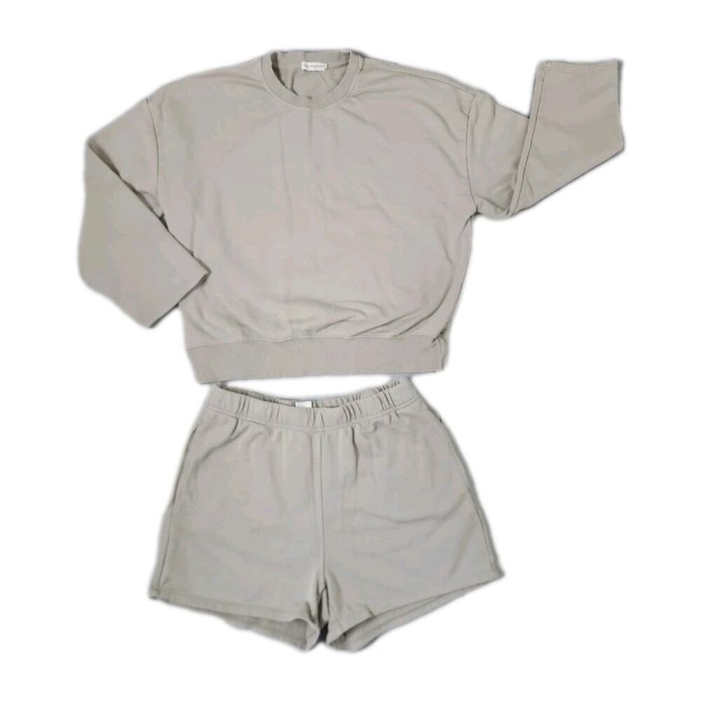 Good American Sweatshirt Shorts Lounge Set Matching Co Ord Size 1/2